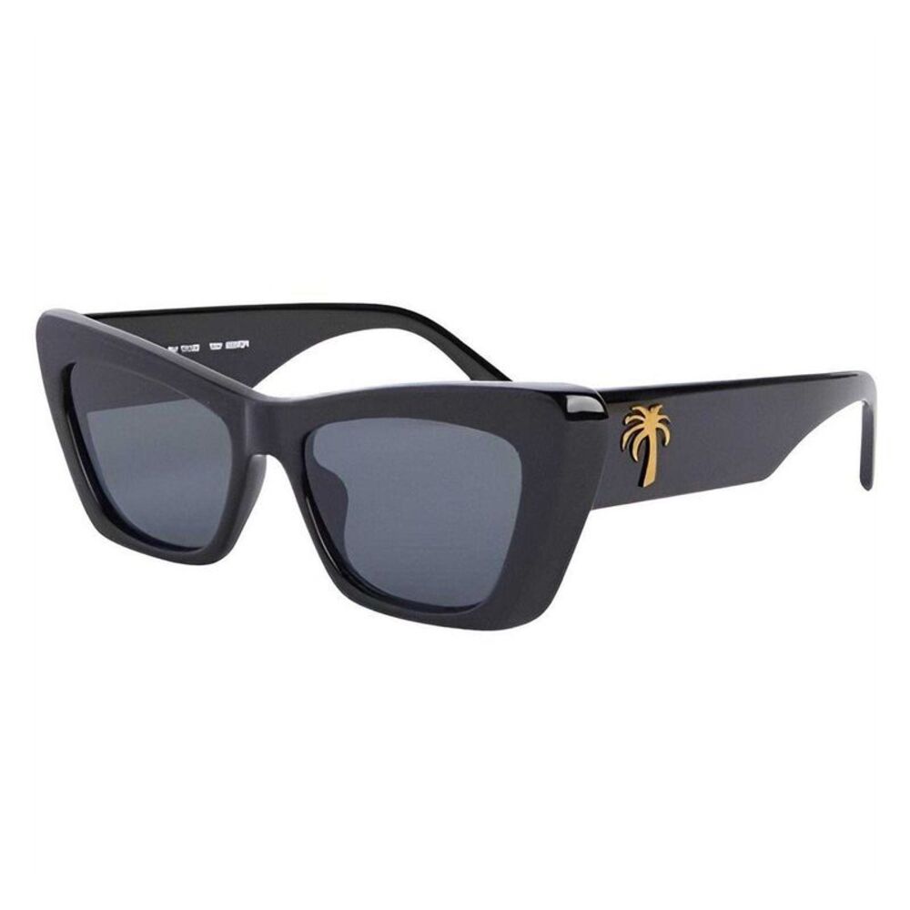 Palm Angels Mens Fairfield Rectangle Sunglasses / Black/Dark Grey